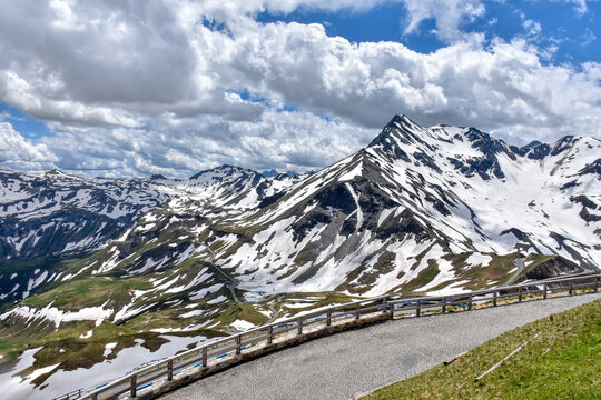 Edelweißspitze, Großglockner, Hochalpenstraße, Panoramastraße, Salzburg, Kärnten, Nationalpark, Hohe Tauern, Alpenhauptkamm, Zentralalpen, Aussichtspunkt, Frühling, Frühjahr, Fuscher Törl, Fuscher Lac