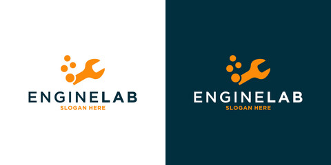 smart mechanic lab experiments logo design for your business