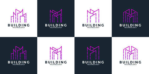 bundle creative building technology logo design for your business