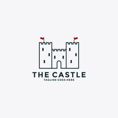 castle logo design template inspiration for your business