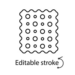 Patterned fabric outline icon. Material feature. Textile industry