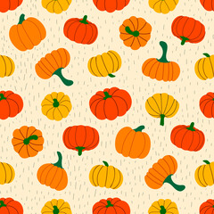 Colorful autumn pumpkins. vector illustration 