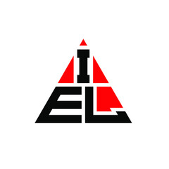 IEL triangle letter logo design with triangle shape. IEL triangle logo design monogram. IEL triangle vector logo template with red color. IEL triangular logo Simple, Elegant, and Luxurious Logo. IEL 