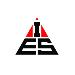 IES triangle letter logo design with triangle shape. IES triangle logo design monogram. IES triangle vector logo template with red color. IES triangular logo Simple, Elegant, and Luxurious Logo. IES 