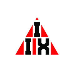 Obraz na płótnie Canvas IIX triangle letter logo design with triangle shape. IIX triangle logo design monogram. IIX triangle vector logo template with red color. IIX triangular logo Simple, Elegant, and Luxurious Logo. IIX 