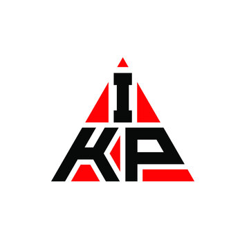 IKP triangle letter logo design with triangle shape. IKP triangle logo design monogram. IKP triangle vector logo template with red color. IKP triangular logo Simple, Elegant, and Luxurious Logo. IKP 