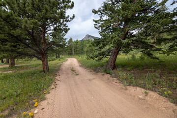 road in the countryside Colorado Rocky Mountains 