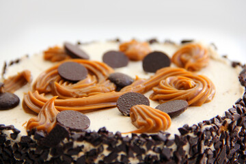 cake with chocolate and cream