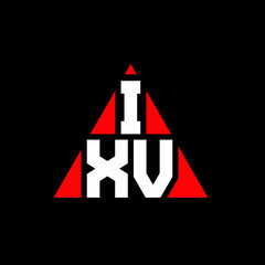 IXV triangle letter logo design with triangle shape. IXV triangle logo design monogram. IXV triangle vector logo template with red color. IXV triangular logo Simple, Elegant, and Luxurious Logo. IXV 