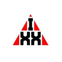 Obraz na płótnie Canvas IXX triangle letter logo design with triangle shape. IXX triangle logo design monogram. IXX triangle vector logo template with red color. IXX triangular logo Simple, Elegant, and Luxurious Logo. IXX 