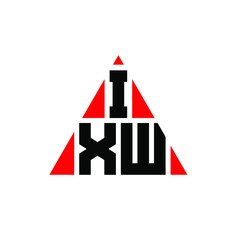 Obraz na płótnie Canvas IXW triangle letter logo design with triangle shape. IXW triangle logo design monogram. IXW triangle vector logo template with red color. IXW triangular logo Simple, Elegant, and Luxurious Logo. IXW 