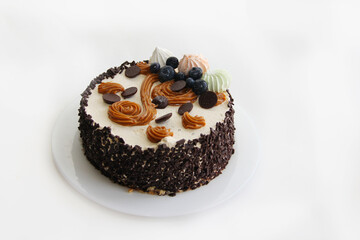 chocolate cake with cream