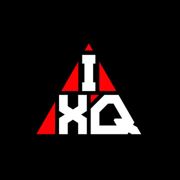 IXQ triangle letter logo design with triangle shape. IXQ triangle logo design monogram. IXQ triangle vector logo template with red color. IXQ triangular logo Simple, Elegant, and Luxurious Logo. IXQ 