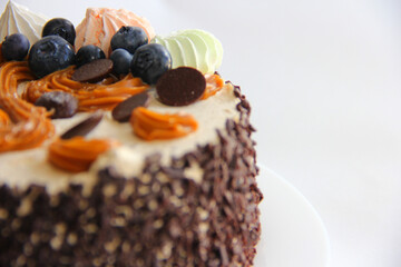 cake with chocolate and cream