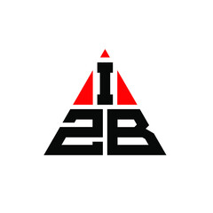 IZB triangle letter logo design with triangle shape. IZB triangle logo design monogram. IZB triangle vector logo template with red color. IZB triangular logo Simple, Elegant, and Luxurious Logo. IZB 