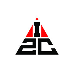 IZC triangle letter logo design with triangle shape. IZC triangle logo design monogram. IZC triangle vector logo template with red color. IZC triangular logo Simple, Elegant, and Luxurious Logo. IZC 