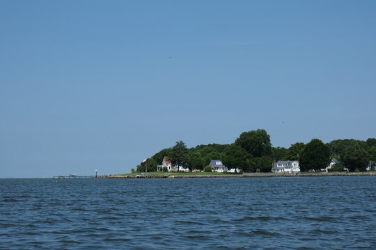 Crossing the Potomac River on the river taxi to Coltons Point near Leonardtown, Maryland, July 2021.