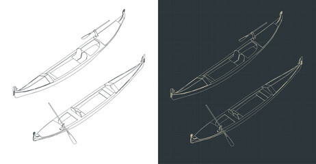 Gondola isometric blueprints © blacklight_trace