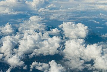 Aerial view of clouds in summer