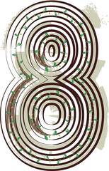 Number 8  Eco Logo Icon Design