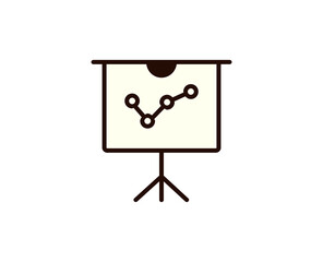 Presentation  premium line icon. Simple high quality pictogram. Modern outline style icons. Stroke vector illustration on a white background. 