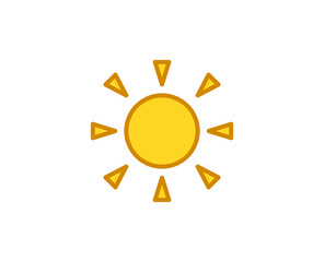 Fototapeta premium Sun premium line icon. Simple high quality pictogram. Modern outline style icons. Stroke vector illustration on a white background. 