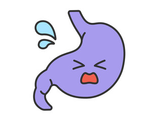 不健康な胃のイラスト