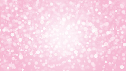 キラキラした玉ボケのある背景、ピンク色のグラデーション、アスペクト比16:9