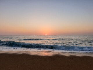 sunset on the beach