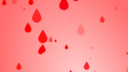 Medical health red blood drop pattern background. Abstract healthcare for World Blood Donor Day.