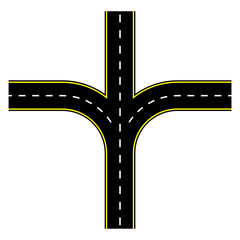 Road for concept design. Travel concept. Line vector icon. Top view. Vector illustration. Stock image.