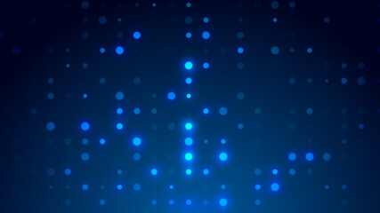 Dot  white blue pattern screen led light gradient texture background. Abstract  technology big data digital background. 3d rendering.