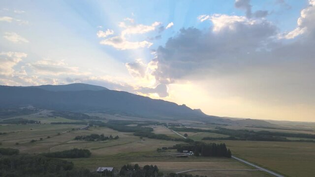 Red Lodge Carbon County hilly area Montana America aerial