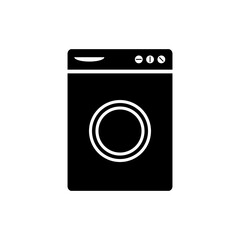 washing machine flat icon vector illustration