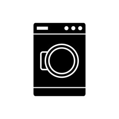 washing machine flat icon vector illustration