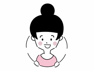 モノクロの女性　吹き出し