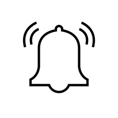 ring bell flat icon vector illustration