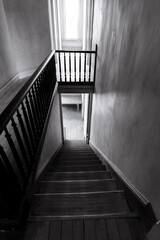 Black and white stairs