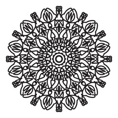 Natural circular mandala art decoration