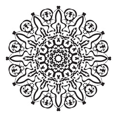 Natural circular mandala art decoration