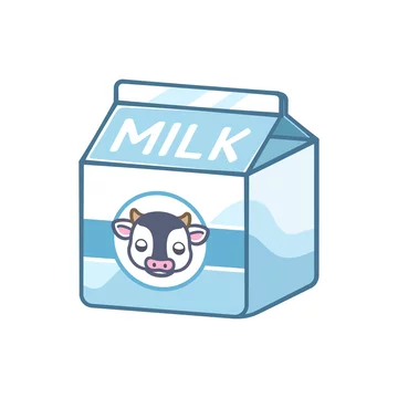 Small milk carton with cow head icon sign clipart element. Cute simple flat  vector illustration design. Vanilla flavor dairy drink print, symbol etc.  Stock Vector | Adobe Stock