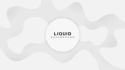 3d White Abstract Liquid Shapes Background. Can Be Used For Banner, Poster, Frame Or Motion.