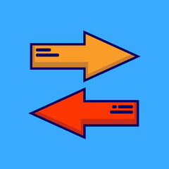 Arrow icon. Colorful arrow symbols. Arrow isolated vector graphic elements.