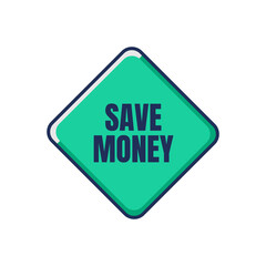 Save money illustration on white background. vector illustration.
