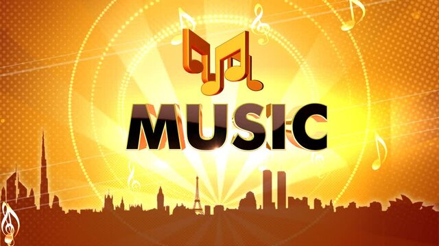 Musical background is perfect for any type of news or information presentation. The background features a stylish and clean layout 