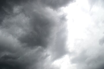 Dark clouds in the sky before a thunderstorm