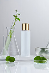 Laboratory experiment and research with centella asiatica (gotu kola), oil and ingredient extract...
