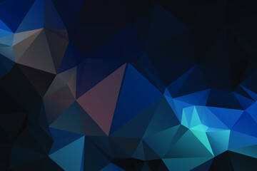Obraz premium Blue Abstract Color Polygon Background Design, Abstract Geometric Origami Style With Gradient