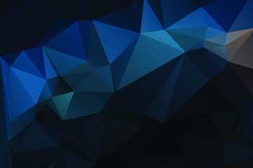 Blue Abstract Color Polygon Background Design, Abstract Geometric Origami Style With Gradient