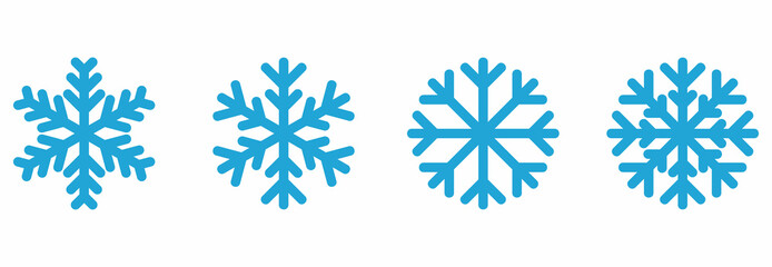 snowflake icon set vector sign symbol